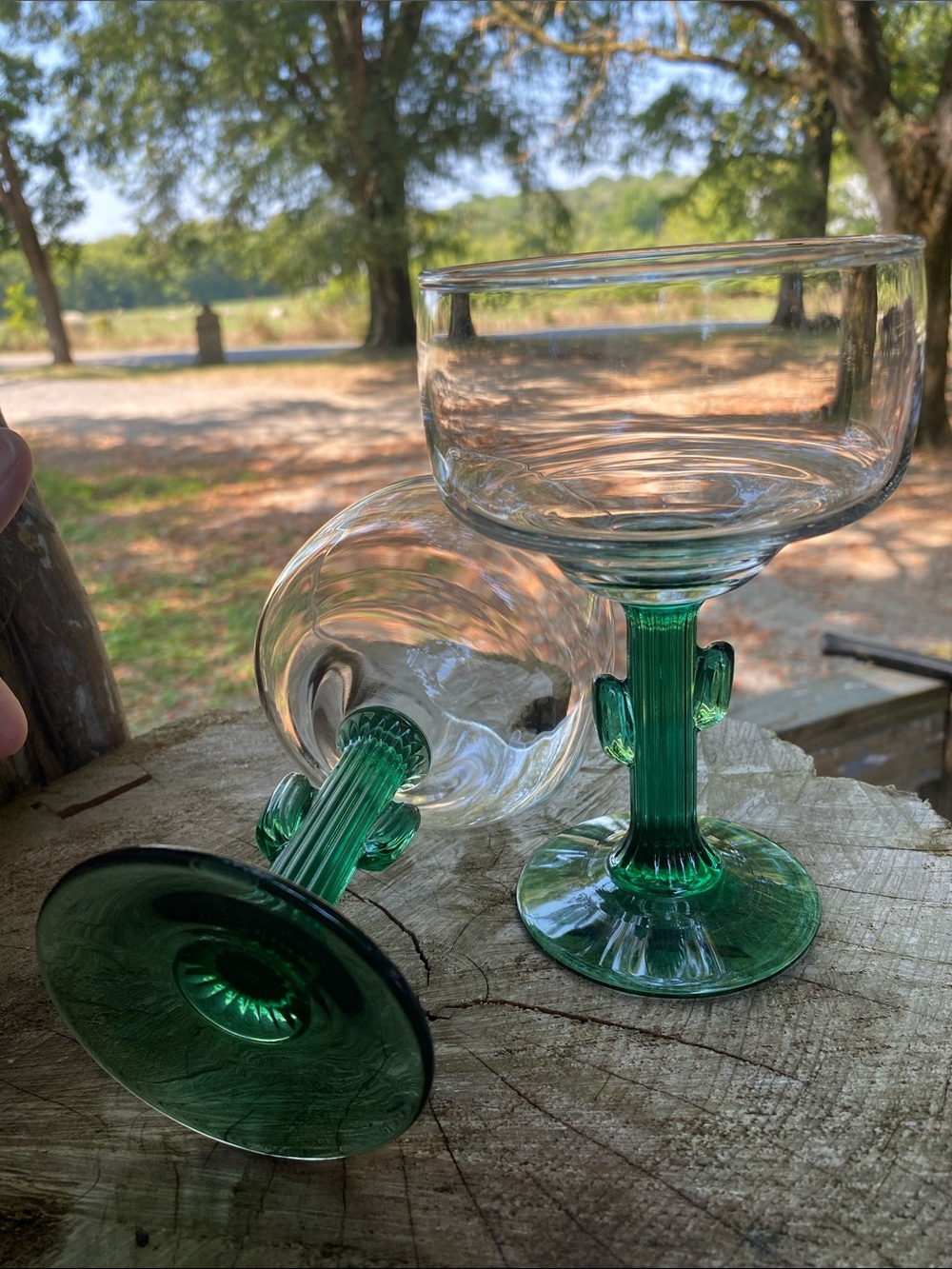 Vintage Libbey cactus margarita glasses